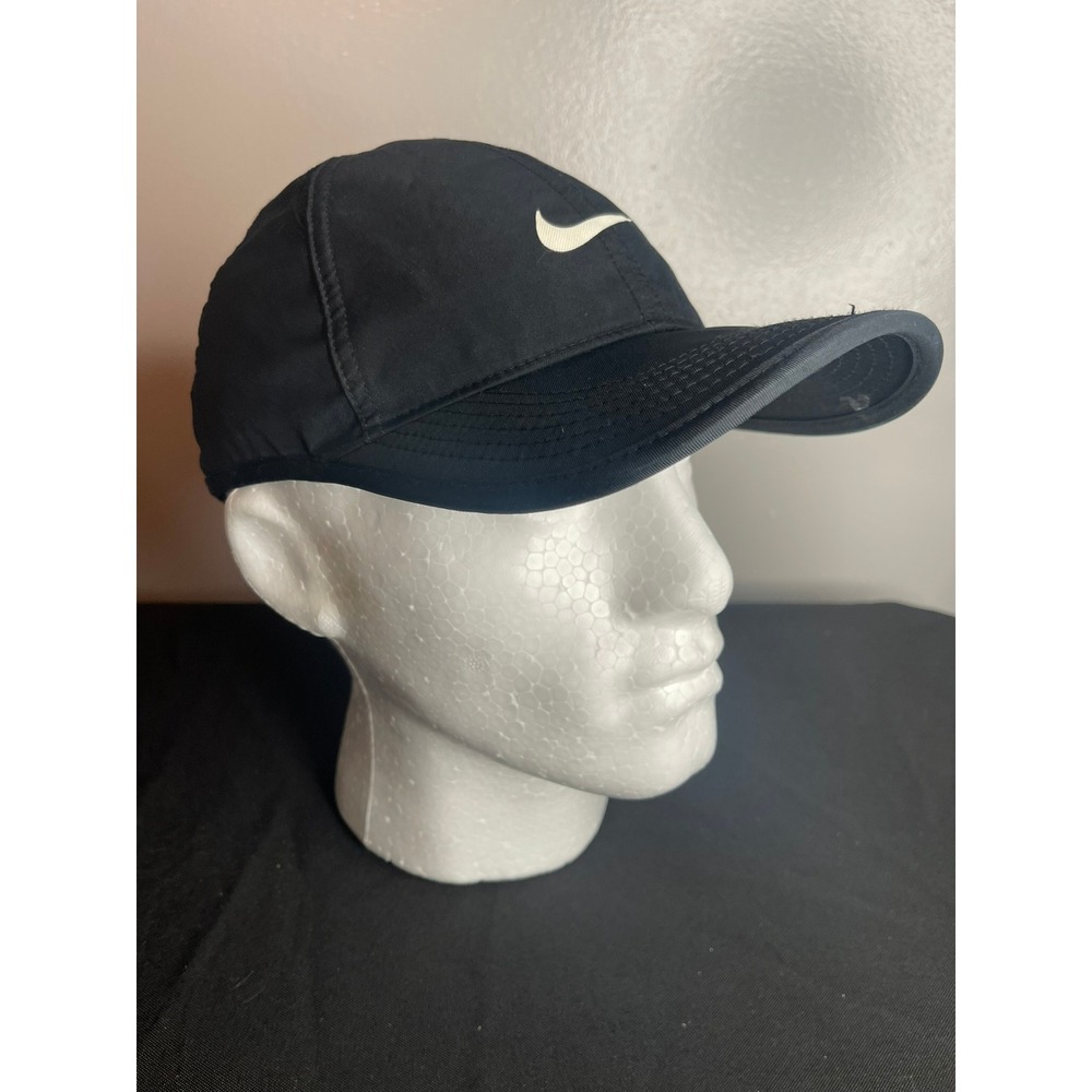 Nike Featherlight Dri-FIT Running Cap Black Adjustable Performance Hat One‎ Size